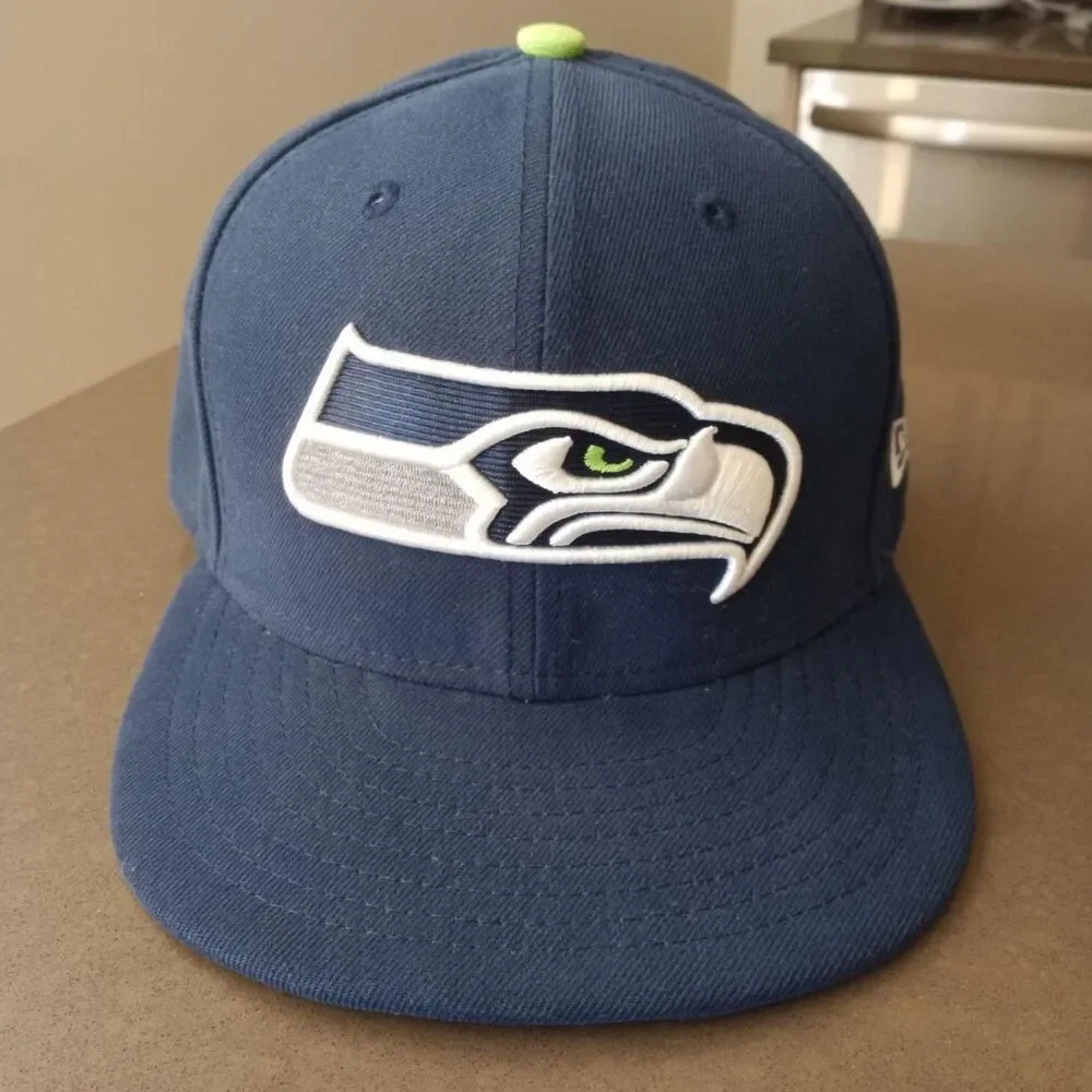 Seattle Seahawks Navy New Era 59Fifty 7 1/4 Cap Hat